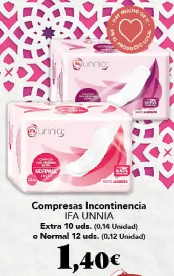 Gadis IFA UNNIA Compresas Incontinencia oferta
