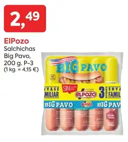 Suma Supermercados ELPOZO Salchichas big pavo oferta