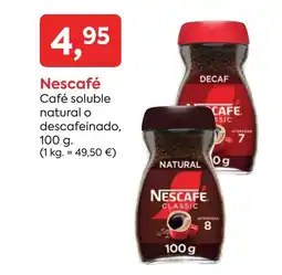 Suma Supermercados NESCAFE Café soluble natural o descafeinado, oferta