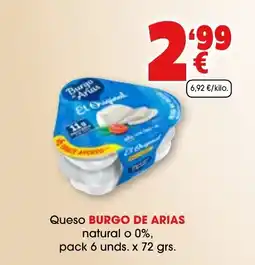 TOP Cash & Carry BURGO DE ARIAS Queso natural oferta