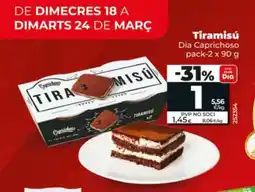 Dia DIA CAPRICHOSO Tiramisú oferta