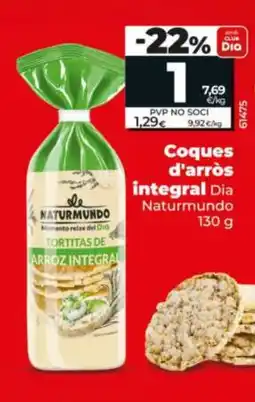 Dia DIA NATURMUNDO Coques d'arròs integral oferta