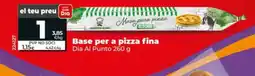Dia DIA AL PUNTO Base per a pizza fina oferta