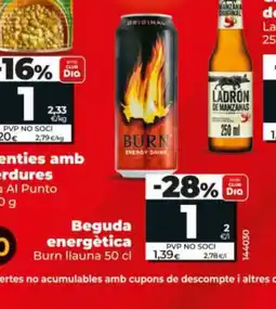 Dia BURN Beguda energètica oferta