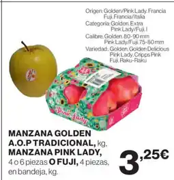 El Corte Inglés Manzana golden a.o.p tradicional manzana pink lady oferta