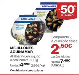 El Corte Inglés AGUINAMAR Mejillones oferta