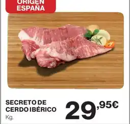 El Corte Inglés Secreto de cerdo ibérico oferta