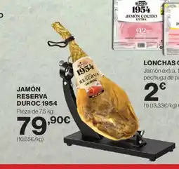 El Corte Inglés Jamón reserva duroc 1954 oferta