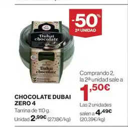 El Corte Inglés Chocolate dubai zero 4 oferta
