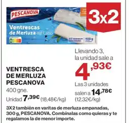 El Corte Inglés PESCANOVA Ventresca de merluza oferta