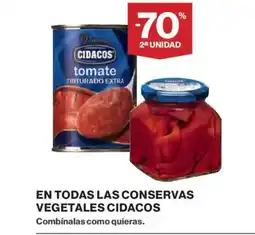 El Corte Inglés CIDACOS En todas las conservas vegetales oferta