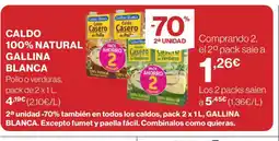 El Corte Inglés GALLINA BLANCA Caldo 100% natural oferta