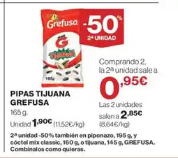 El Corte Inglés GREFUSA Pipas tijuana oferta