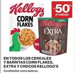 El Corte Inglés KELLOGG'S En todos los cereales y barritas corn flakes, extra y chocos oferta