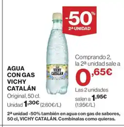 El Corte Inglés VICHY CATALÁN Agua con gas oferta
