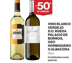 El Corte Inglés Vino blanco verdejo d.o. rueda palacio de bornos, oso hormiguero o albacora oferta