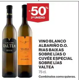 El Corte Inglés Vino blanco albariño d.o. rias baixas sobre lías o cuvée especial sobre lías valtea oferta