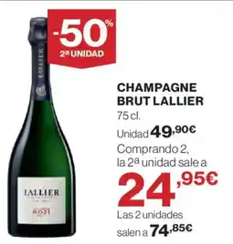El Corte Inglés LALLIER Champagne brut oferta