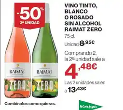 El Corte Inglés RAIMAT ZERO Vino tinto, blanco o rosado sin alcohol oferta