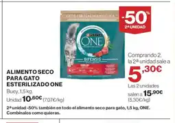 El Corte Inglés ONE Alimento seco para gato esterilizado oferta