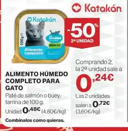 El Corte Inglés Alimento húmedo completo para gato oferta