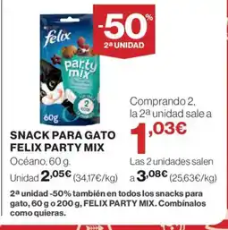 El Corte Inglés Snack para gato felix party mix oferta