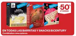El Corte Inglés BICENTURY En todas las barritas y snacks oferta