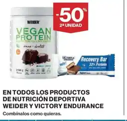 El Corte Inglés En todos los productos de nutrición deportiva weider y victory endurance oferta