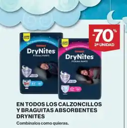 El Corte Inglés DRYNITES En todos los calzoncillos y braguitas absorbentes oferta