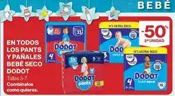 El Corte Inglés DODOT En todos los pants y pañales bebé seco oferta