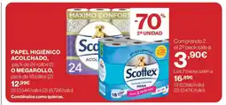 El Corte Inglés Papel higiénico acolchado o megarollo oferta