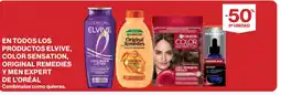El Corte Inglés En todos los productos elvive, color sensation, original remedies y men expert de l'oréal oferta
