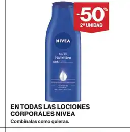 El Corte Inglés NIVEA En todas las lociones corporales oferta