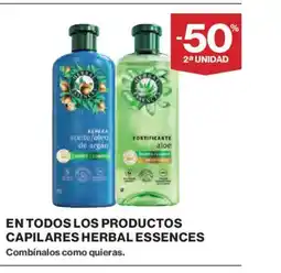 El Corte Inglés HERBAL ESSENCES En todos los productos capilares oferta