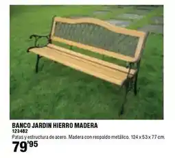 Ferrcash Banco jardín hierro madera oferta