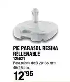 Ferrcash Pie parasol resina rellenable oferta