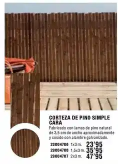 Ferrcash Corteza de pino simple cara oferta