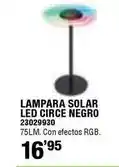 Ferrcash Lampara solar led circe negro oferta