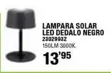 Ferrcash Lampara solar led dedalo negro oferta