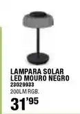 Ferrcash Lampara solar led mouro negro oferta
