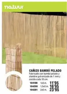 Ferrcash Cañizo bambú pelado oferta