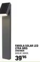 Ferrcash Farola solar led lyra gris oferta