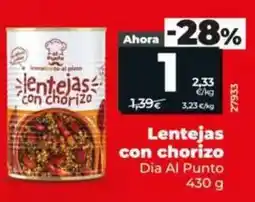 Dia Dia al punto - lentejas con chorizo oferta