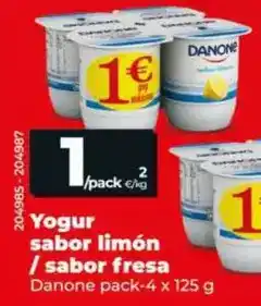 Dia Danone - yogur sabor limon/ sabor fresa oferta