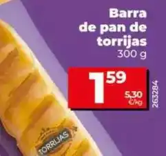 Dia Barra de pan de torrijas oferta