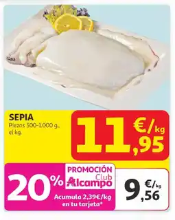 Alcampo Sepia oferta