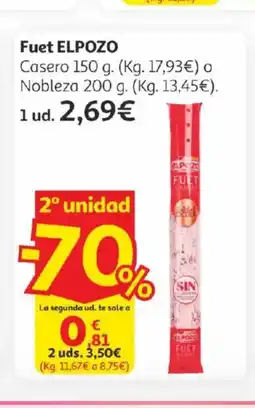 Alcampo ELPOZO Fuet oferta