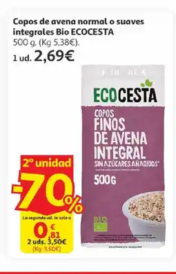 Alcampo ECOCESTA Copos de avena normal o suaves integrales Bio oferta