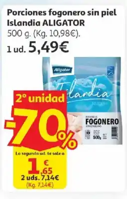 Alcampo ALIGATOR Porciones fogonero sin piel Islandia oferta