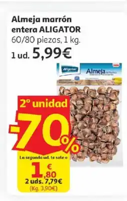Alcampo ALIGATOR Almeja marrón entera oferta